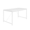 HomeRoots 47" White Wood and Stainless Steel Writing Desk - 4 of 4