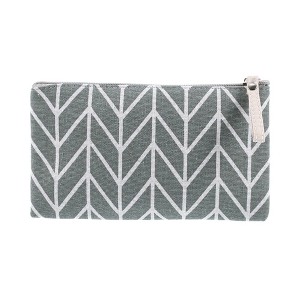 Unique Bargains Women's Durable Large Cosmetic Bag Gray 1 Pc - 1 of 3