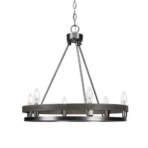 Toltec Lighting Belmont 6 - Light Chandelier in  Graphite/Distressed Wood - 1 of 1