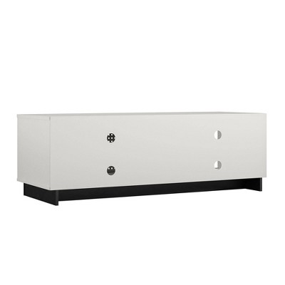Contemporary White Gamer TV Stand with LED & Wire Management