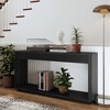 KIGFTSOD Modern 2-Drawer Fluted Console Table with Natural Wood Veneer, Behind Couch for Living Room, Hallway, Entryway, Home Office - 2 of 4
