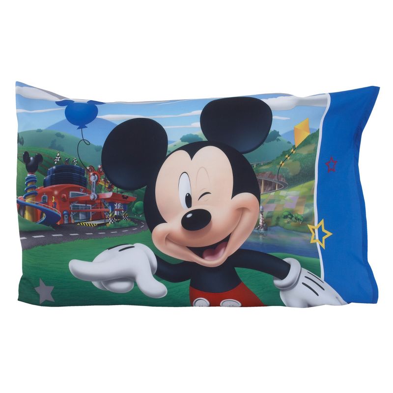Disney Mickey Mouse Blue, Gray, Red, and White, Donald Duck, and Goofy Having Fun 4 Piece Toddler Bed Set, 5 of 7