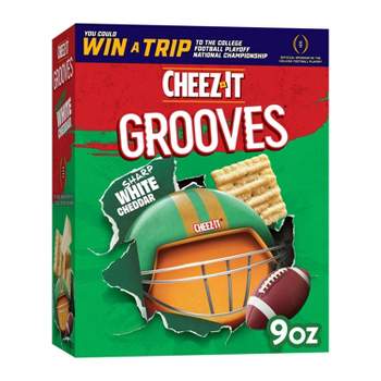 Cheez-It Grooves Sharp White Cheddar Crackers - 9oz