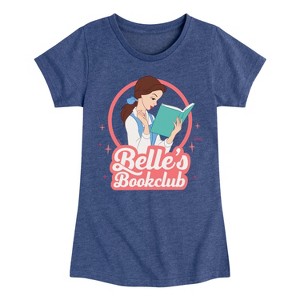 Girls' - Disney Princess - Belles Book Club Fitted Short Sleeve Graphic T-Shirt - 1 of 4