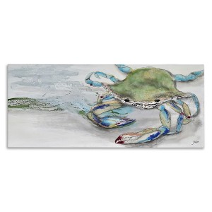 Stupell Industries Vivid Crab on Beach Shoreline Canvas Art, 40" x 17" - 1 of 4