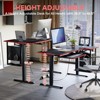 Bestier 58" Electric Standing Desk, Height Adjustable Computer Desk with Keyboard Tray & Host Shelf for Home Office, Black 3D Carbon Fiber - 2 of 4