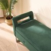 PAGED 67.91"Wide Velvet Storage Bench with Armrests, Upholstered Bedroom Bench With Wood Frame for Family Room, Entryway - 3 of 4
