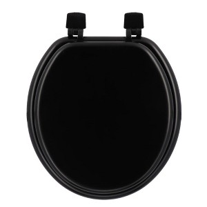 Evideco French Home Goods Round Molded Wood Toilet Seat 17 Inches - 1 of 4