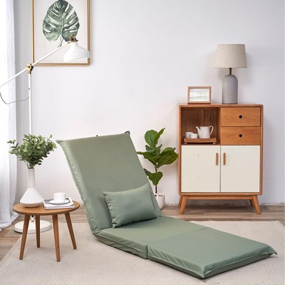 PAGED Modern Dual Purpose Sofa Chair, Ergonomic Adjustable Foldable Lounge Chair for Balcony, Bedroom, Living Room