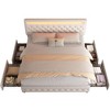 CAVINAS Full/Queen/King Size Modern Platform Bed Frame with LED on Headboard & 4 Storage Drawers,No Box Spring Needed - 4 of 4