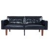 DOMETOUR Modern Sofa for Living Room Bedroom, PU Leather Backrest Can Be Flattened Convertible Sofa Bed - 4 of 4