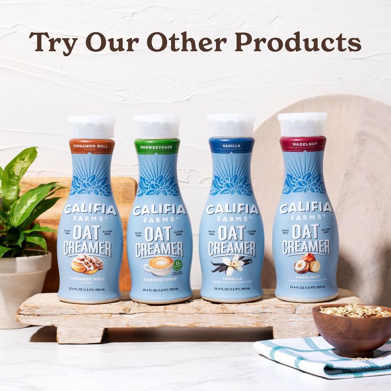 Califia Farms Cinnamon Roll Oat Milk Coffee Creamer - 25.4 fl oz, 6 of 14