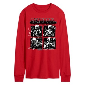 Men's - Marvel - Deadpool & Wolverine Character Grid Long Sleeve Graphic T-Shirt - 1 of 3