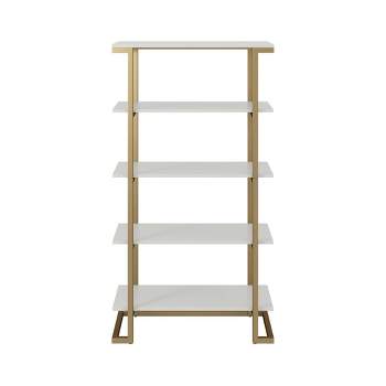 55.51" Camila 5 Shelf Bookcase White - CosmoLiving by Cosmopolitan