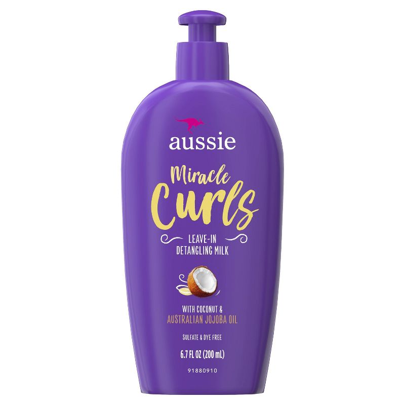 Aussie Miracle Curls with Coconut Oil Paraben Free Detangling Milk Treatment - 6.7 fl oz, 1 of 14