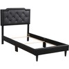 CAVINAS Twin Size Modern Casual Platform Bed Frame with High Upholstered Headboard,No Box Spring Needed - 3 of 4