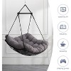 Whisen 1-Person Outdoor Indoor Hanging Hammock Chair Swing with Cushion for Patio, Porch, Bedroom, Garden, Courtyard, Balcony - 2 of 4