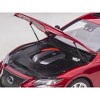 Lexus LS500h Morello Red Metallic with Chrome Wheels 1/18 Model Car by Autoart - 3 of 4