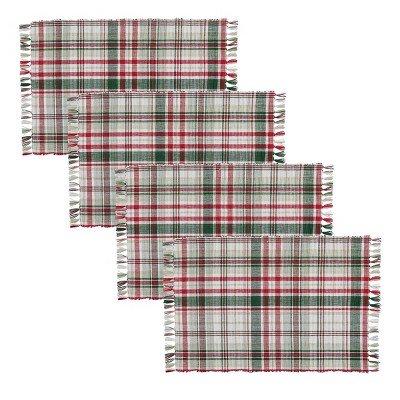 Split P Berry Frost Plaid Green Placemat Set Of 4