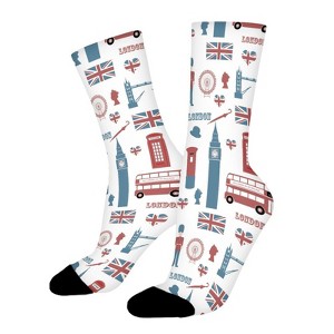 London City Women Printed Crew Socks Funny Funky Socks Soft Polyester Novelty Gifts for Artists Men - 1 of 1