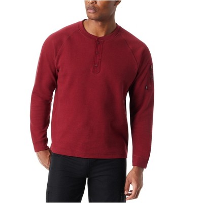 BASS OUTDOOR Mens Performance Thermal Henley Shirt