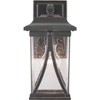 Progress Lighting Abbott 1-Light Outdoor Wall Lantern in Antique Bronze with Clear Seeded Glass Shade - 2 of 4
