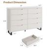Dresser, Freestanding Horizontal Drawer with Storage, Wooden Closet Chest Storage - 2 of 4