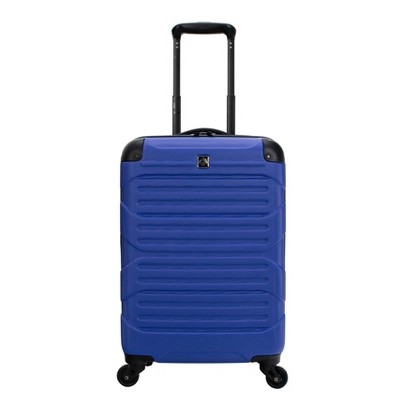 blue hand luggage suitcase