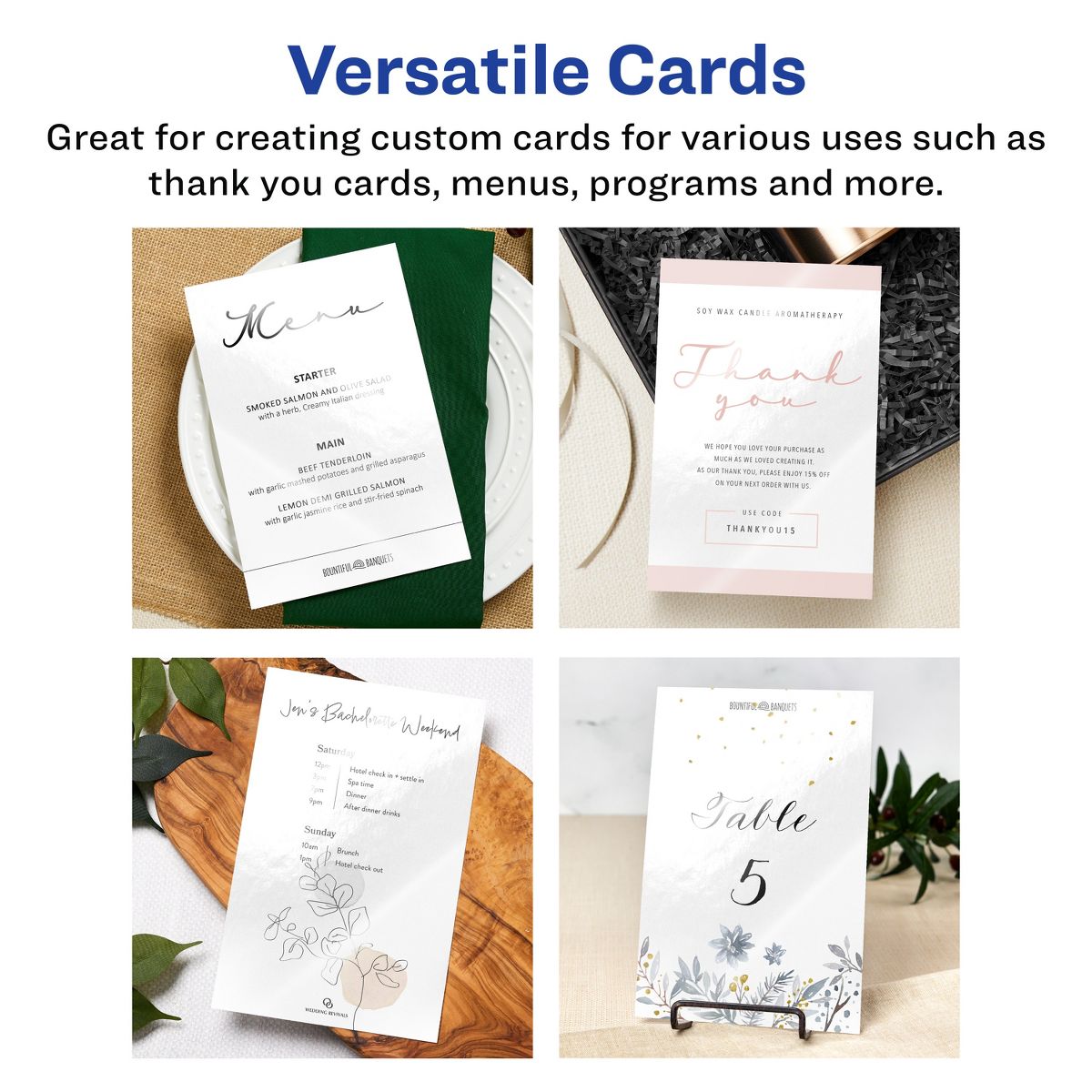 Avery 6" x 9" Rectangle, Glossy White Postcards - thumbnail 3