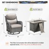 Gymojoy  Outdoor 5 Inch Swivel Chairs Glider Chairs with Fire Pit Table - 2 of 4