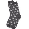 Memoi Women's Soft White Swan Cashmere Blend Crew Socks - 3 of 4