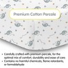 BreathableBaby Cotton Percale Fitted Sheet, For 52" x 28" Crib & Toddler Bed Mattress, Sloths (2-Pack) - 2 of 4
