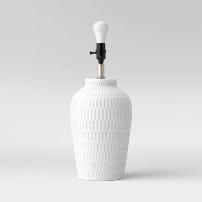 Large Ceramic Textured Table Lamp Base White - Threshold™