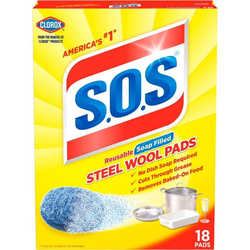 Clorox Steel Wool Soap Pads - 18ct, 1 of 16