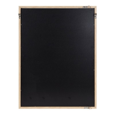 Gibson 18x24 White and Natural Wood Rectangular Wall Mirror