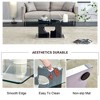 NicBex Modern Fashionable Rectangular Coffee Table with Tempered Glass Top,Special Shape Design MDF Base,Center Table for Living Room - 4 of 4