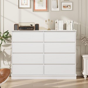 8 Drawer Dresser for Bedroom, Chest of Drawers with Deep Drawers, Large Double Dresser for Closet with Wide Top, Horizontal Wooden Dresser - 1 of 4
