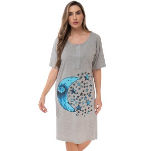 Just Love Short Sleeve Nightgown Sleep Dress for Women Sleepwear - 1 of 2