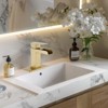 Cobbe Single Handle Bathroom Sink Faucet for Vanity Single-Hole with Pop-Up Drain Bathroom Faucet Brushed Gold - 2 of 4