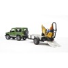 Bruder Land Rover With Trailer, Jcb Micro Excavator And Worker Figure ...