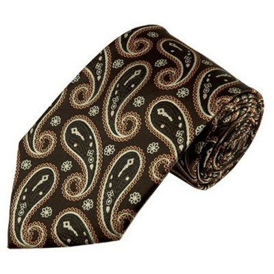 Men's Paisley 3.5 Inch Wide And 62 Inch X-Long Woven Neckties