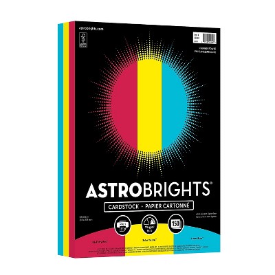 Astrobrights Primary Power 65 lb. Cardstock Paper 8.5" x 11" Assorted Colors 150 Sheets/Pack (91048)