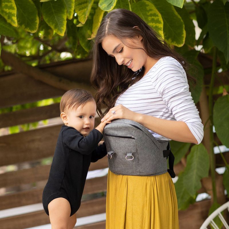 Moby 2-in-1 Baby Carrier + Hip Seat - Gray, 6 of 19