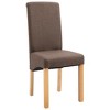 vidaXL Dining Chairs 4 pcs Brown Fabric - 3 of 4