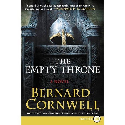 The Empty Throne - (Saxon Tales) Large Print by  Bernard Cornwell (Paperback)