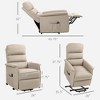 CIPACHO Power Lift Chair for Seniors Electric Lift Recliner Chair with Remote Control Side Pockets for Living Room Beige - 2 of 4