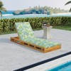 VisioGear Lounge Chaise Set with Headrest and Leaf Coconut & 2 Inch Thick Lounge Cushions for Poolside, Patio, Green Leaf&Teak, 79"*28.75"*34" - 4 of 4