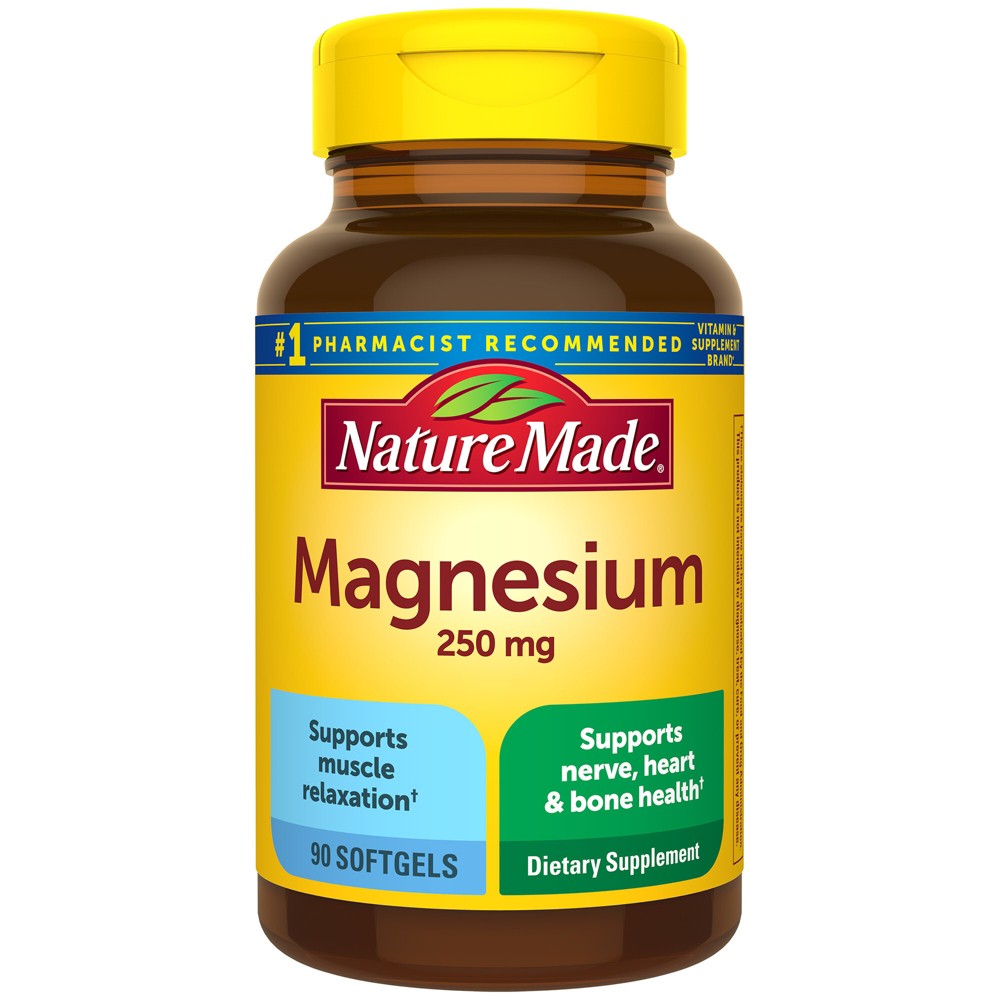 Photos - Vitamins & Minerals Nature Made Magnesium 250 mg Softgels - 90ct