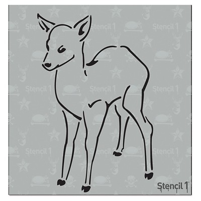 Stencil1 Baby Deer - Stencil 5.75" x 6"