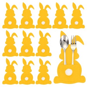 Unique Bargains Easter Bunny Knife Forks Decorative Flatware Storage Holders 5.9" x 3.2" 36 Pcs - 1 of 4